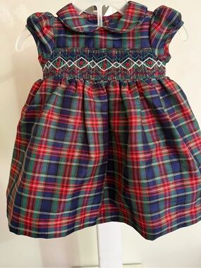 New Laura Ashely Smocked Dress & Diaper Cover